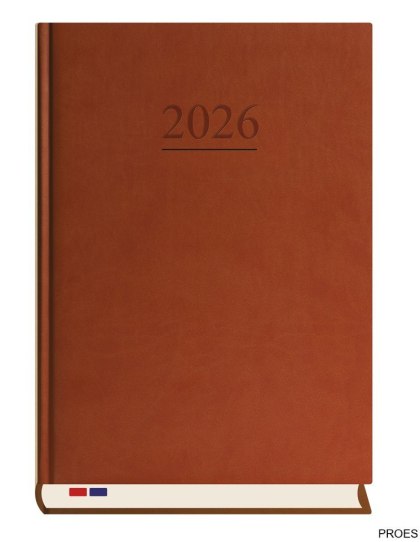 Terminarz Stacjonarny A4 2026 - ciemno brązowy Michalczyk i Prokop T-229V-S2