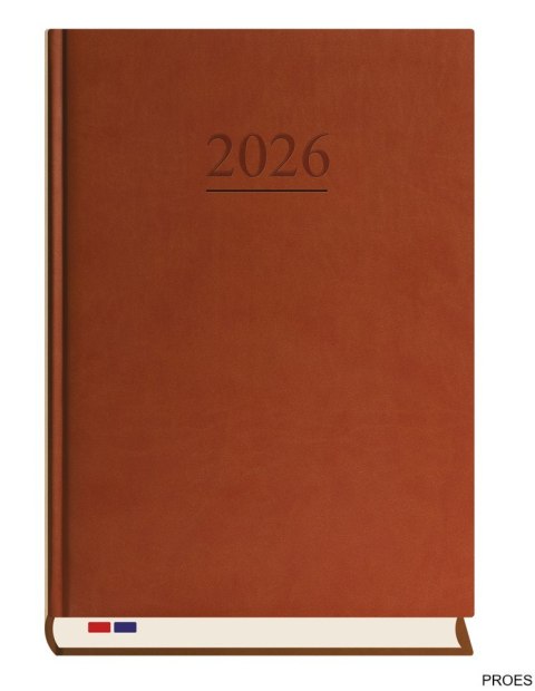 Terminarz Stacjonarny A4 2026 - ciemno brązowy Michalczyk i Prokop T-229V-S2