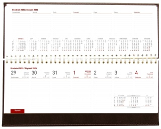 Terminarz leżący Vivella KB047VB czerwony 2026 WOKÓŁ NAS