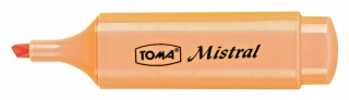Zakreślacz MISTRAL PASTEL, szeroka końcówka 1-5mm, pomarańczowy TO-334 Toma