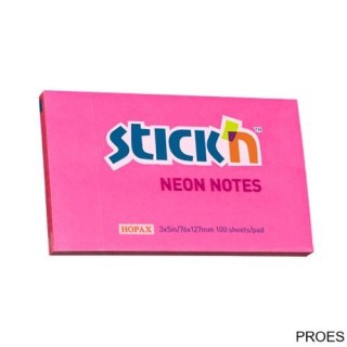 Bloczek STICKN 127x76mm ciemnoróżowy neonowy 100k 21169 STICKN
