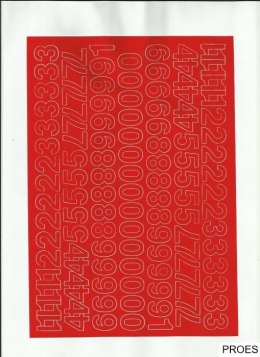 Cyfry samoprzylepne 2cm (8) czerwone ARTDRUK