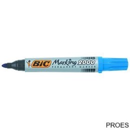 Marker permanentny BIC 2000 Ecolutions niebieski okrągła końcówka, 8209143