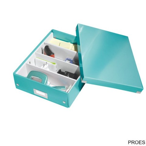 Pudełko z przegródkami LEITZ C&S duże turkusowe 60580051