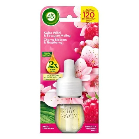 AIR WICK odświeżacz Elektryczny Wiśnia i soczyste maliny wkład 19 ml 18239