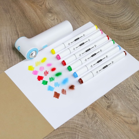 Airbrush zestaw spray: pistolet + markery Fiorello GR-8900N