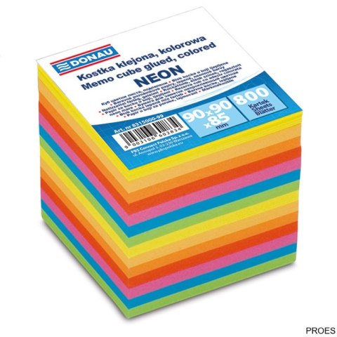 Bloczek kostka klejona 9x9x9cm neon mix kolor około 800k 8315000-99 DONAU