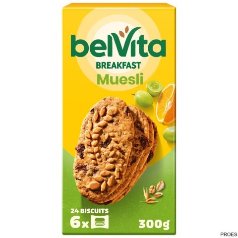 Ciasteczka zbożowe BELVITA z owocami MUSLI 300g