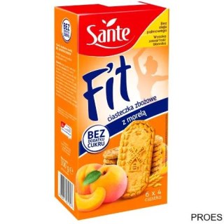 Ciasteczka zbożowe z morelą Fit bez cukru (6x4szt.) 300g SANTE