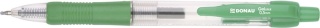 Długopis automatyczny żelowy DONAU z wodoodpornym tuszem 0,5mm, zielony, 7344001PL-06