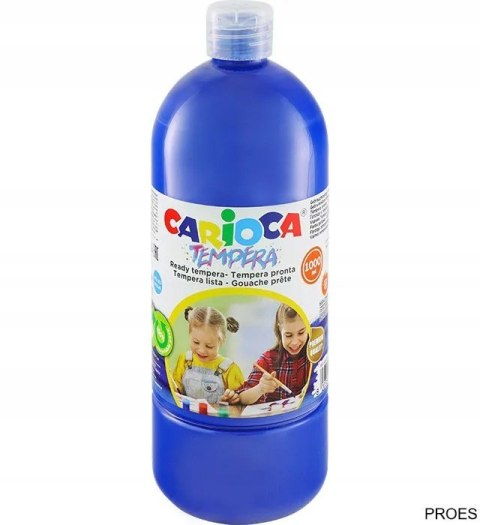 Farba tempera 1000 ml, ciemny niebieski CARIOCA 40430/17