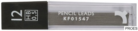Grafity do ołówków Q-CONNECT 0,5mm, HB KF01547
