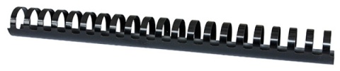 Grzbiety do bindowania OFFICE PRODUCTS, A4, 28,5mm (270 kartek), 50 szt., czarne, 20242815-05