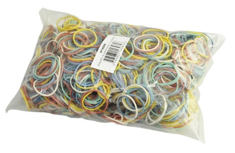 Gumki recepturki Q-CONNECT, 250g, średnica 25mm, mix kolorów, KF16060