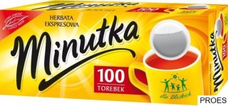 Herbata MINUTKA, ekspresowa, 100 torebek, czarna