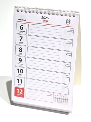 Kalendarz stojący biurkowy 2026 A5 pionowy