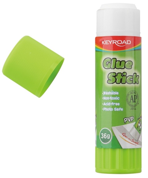 Klej w sztyfcie KEYROAD, PVP, 36g, pakowane na displayu, KR971293