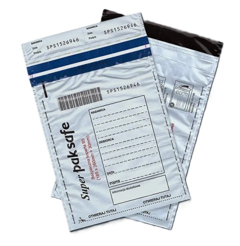 Koperta K70 bezpieczna bankowa SuperPak SAFE, szara folia (50) NC Koperty 55038098