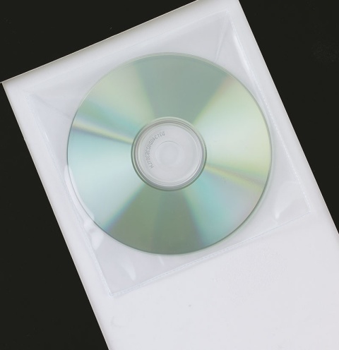 Koperty na płyty CD/DVD Q-CONNECT, 50szt., transparentny, KF02207