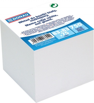 Kostka DONAU nieklejona, 83x83x75mm, biała, 8309000-09