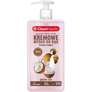 Kremowe mydło w płynie CLEAN HANDS, kokosowe, 300 ml, HG-016228
