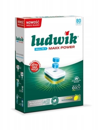 LUDWIK Tabletki do zmywarki ALL IN ONE MAX POWER A80 LEMON
