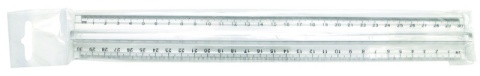 Linijka z uchwytem DONAU, 30cm, zawieszka, transparentna, 7059911PL-00