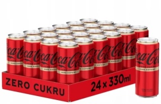 Napój COCA COLA ZERO 0.2L PUSZKA (24szt.) KAUCJA
