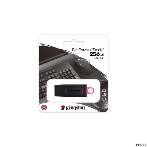 Pamięć Pendrive KINGSTON 256GB USB 3.2 Data Traveler Exodia czarny