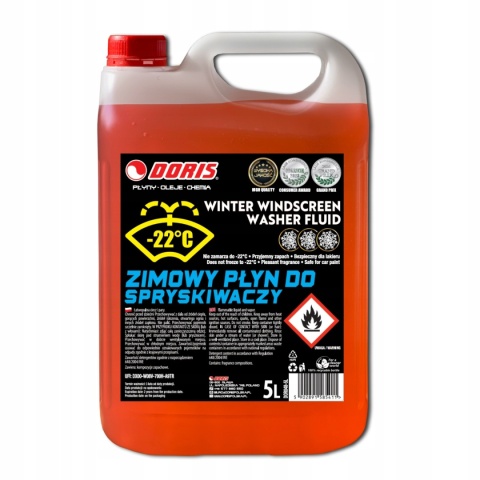 Płyn do spryskiwaczy 5L zimowy do -22C DORIS
