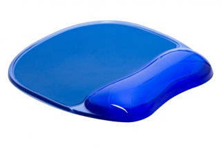 Podkładka pod mysz Q-CONNECT, żelowa, z podparciem dla nadgarstka, niebieska, KF10378