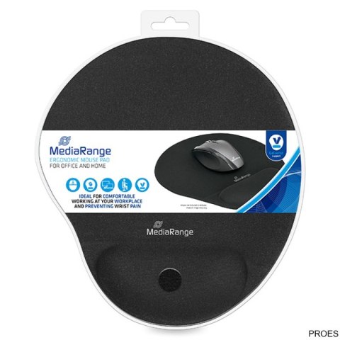 Podkładka pod myszkę i nadgarstek żelowa czarna MEDIARANGE