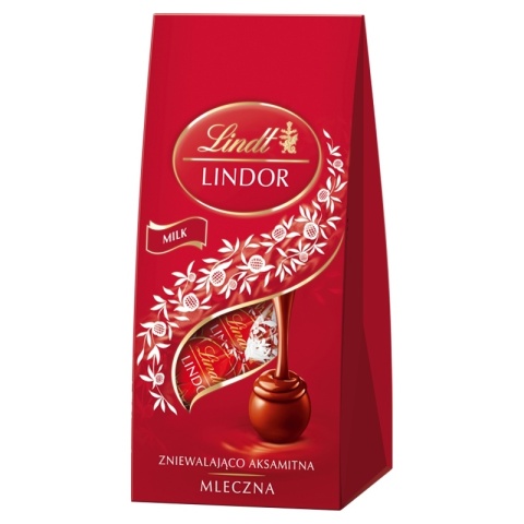 Pralinki LINDT LINDOR z czekolady mlecznej z nadzieniem 100g