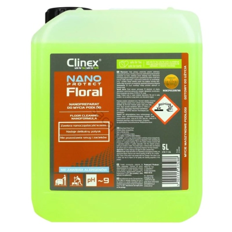 Preparat CLINEX Nano Protect Floral, do mycia podłóg, 5l, CL77334