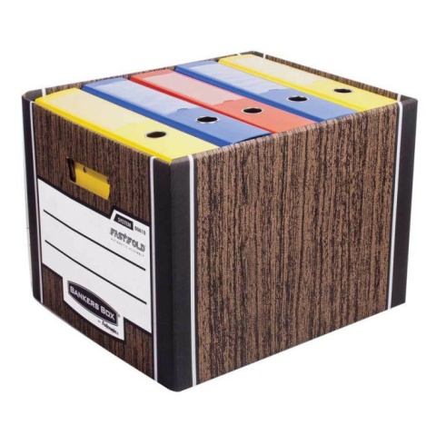 Pudło archiwizacyjne Woodgrain (10) brązowe 61002 FELLOWES