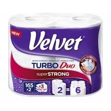 Ręcznik VELVET TURBO DUO 3 warstwy 2x165listków (2 rolki)