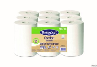 Ręcznik w roli mini centralnego dozowania (9rolek) biały, celuloza z recyklingu, 2w, 60m, Comfort De-inked, 96715 BULKYSOFT