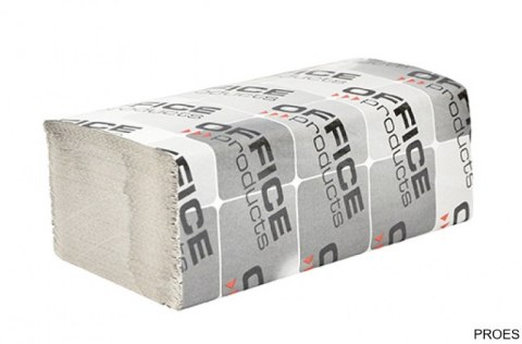 Ręczniki składane ZZ makulaturowe ekonomiczne , 1-warstwowe, 4000 listków, 20szt., szare, typu OFFICE PRODUCTS 22047241-10