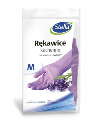 Rękawice kuchenne STELLA, zapach lawendy, rozmiar M, lawendowy, 000340
