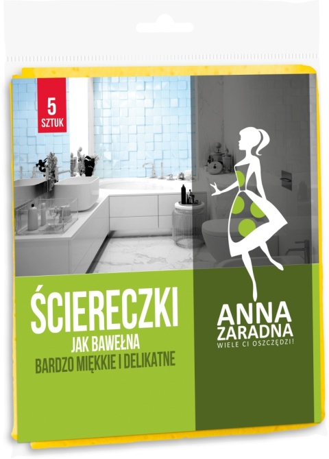 Ściereczki jak bawełna ANNA ZARADNA, 5szt., mix, ST-AZ-013784