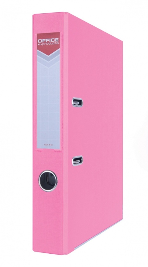 Segregator OFFICE PRODUCTS Officer z szyną, PP, A4/55mm, różowy, 21011121-13