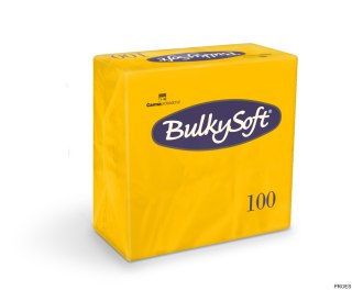 Serwetki papierowe BulkySoft dwuwarstwowe 40x40 składane 1/4 kolor żółty słoneczny (100) 32078