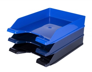 Szufladka na biurko DONAU, polistyren/PP, A4, standard, granatowa, 7465001PL-18