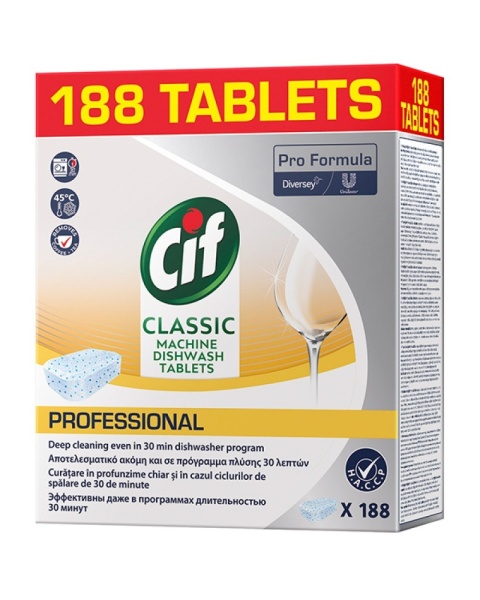 Tabletki do zmywarki CIF Diversey, 188 sztuk, classic, 813254