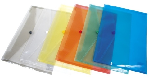 Teczka kopertowa DONAU zatrzask, PP, DL, 180mikr., żółta, 8548001PL-11