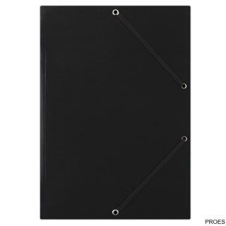 Teczka z gumką FEP01G-czarna DONAU gładka