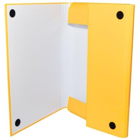 Teczka z rzepem OFFICE PRODUCTS, PP, A4/4cm, 3-skrz., żółta, 21187411-06