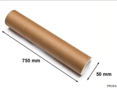 Tuba kartonowa z zatyczkami na B1 50mmx750mm