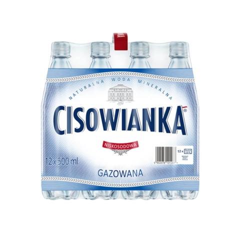 Woda CISOWIANKA 0.5l gazowana zgrzewka 12 szt. KAUCJA