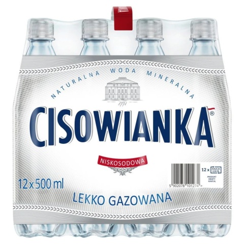 Woda CISOWIANKA 0.5l lekko gazowana zgrzewka 12 szt. KAUCJA